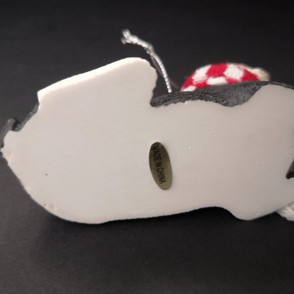 NIB Sandicast Boston Terrier Christmas Ornament with Red & White Scarf - Picture 6 of 6